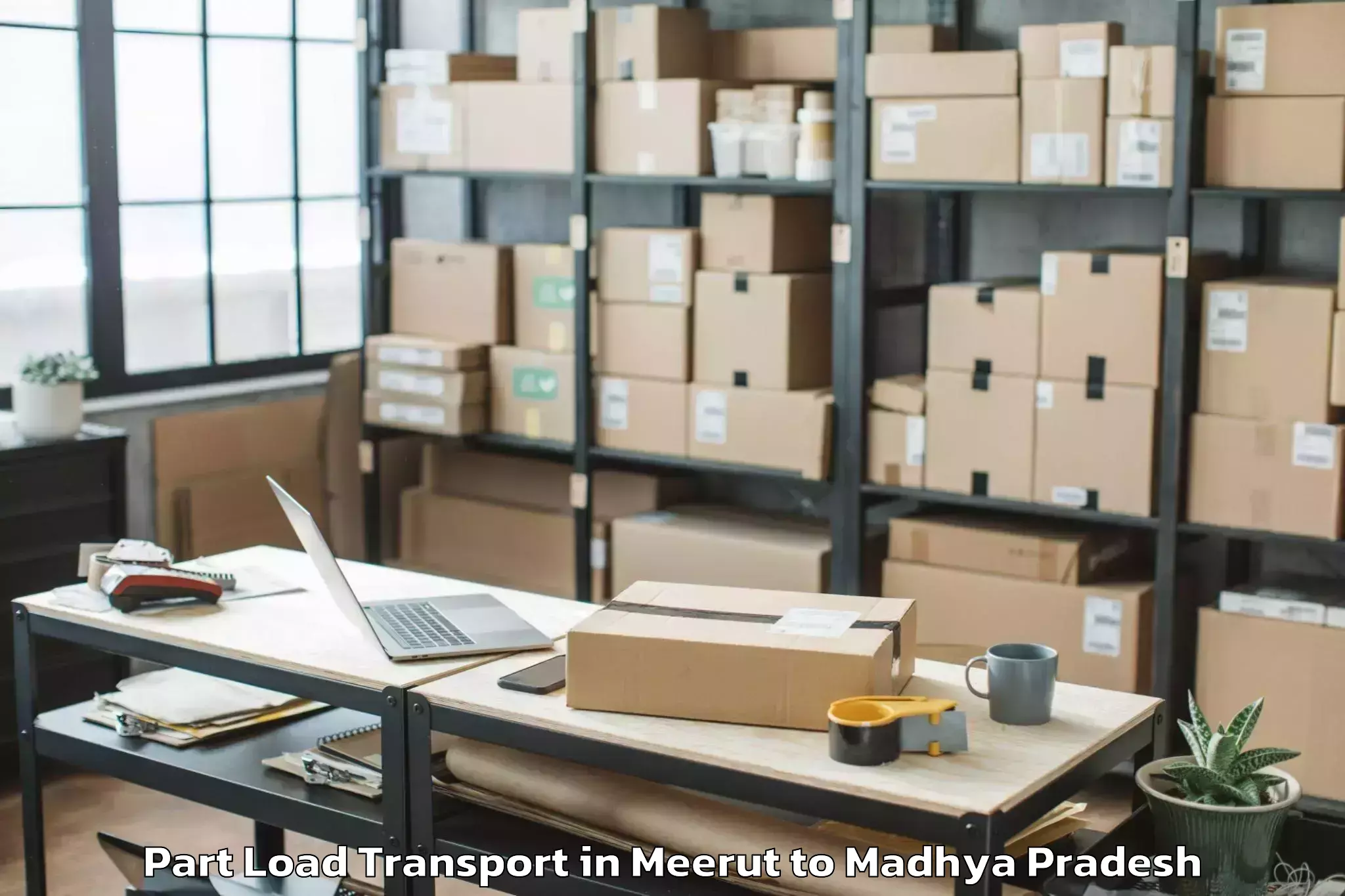 Discover Meerut to Buxwaha Part Load Transport